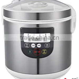 5L NEWEST ROUND RICE COOKER WITH SENSE TOUCHING CONTROL PANEL, LED DISPLAY, 10 PROGRAMS, RED+WHITE COLOR thumbnail-3