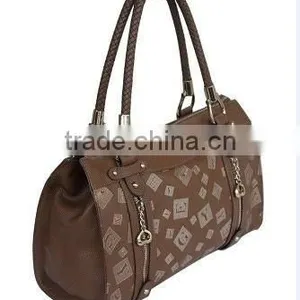 2012 GRYA Logo Printed Braided Satchel thumbnail-1