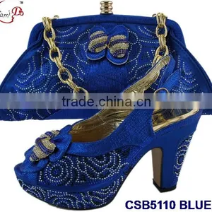 CSB5110 2016 Newest Design Woman Hot Selling Shoes With Matching Bags Crystal Cluth Factory Price Shoes Whole Sale Price thumbnail-1