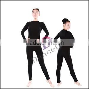 A2624 Ankle Length Spandex Unitard Wholesale Ballet Sapndex Unitards for High Collar Ballet Dance Unitards thumbnail-1