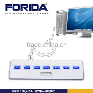 Forida New Design Promotion High Speed Computer 8 Port Usb Hub Aluminum Case Hub thumbnail-3