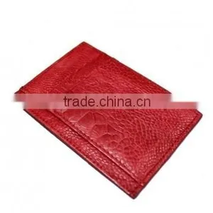 Ostrich Leather Card Clip Wallet SOCW-004 thumbnail-1