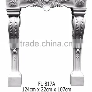 Polystyrene High Quality Beautiful PU Decorative White Marble Fireplace/freestanding Nero Marquina Marble Fireplace thumbnail-4