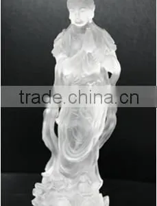 Lotus Guanyin Bodhisattva White Colored Glaze Buddhism Buddha thumbnail-5