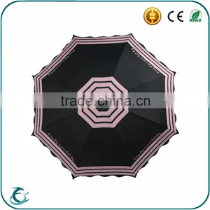 Manufacturer Wholesale Customized Wave Edge Straight Umbrella for Lady thumbnail-3