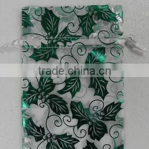 HOT SALE Customized Screen Printing Drawstring Organza Bag thumbnail-6