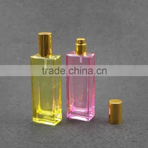 50ml Square Colored Spray Perfume Glass Bottle in Stock Quality Choice thumbnail-1
