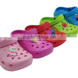 2017 Kids Colorful EVA Garden Shoes, Simple Nude Garden Clogs thumbnail-3