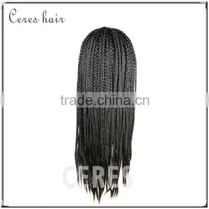 Fashionable African Braided Wig for Black Women Micro Braided Lace Front Wig thumbnail-2