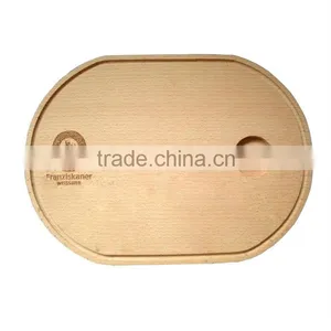 Custom Beech Wood Cutting Board With Groove and Hole thumbnail-1