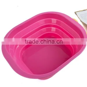 Food Grade Silicone Collapsible Basin, Colorful Silicone Collapsible Basin For Sale thumbnail-1