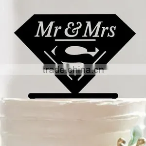Just Arrival Wedding Acrylic Cake Topper Silhouette Bride and Groom Decoration thumbnail-1
