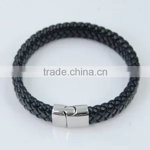 China Wholesale Real Leather And Luxury Leather Bracelet For Men thumbnail-1