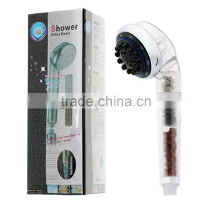Filtered Hand Held Shower Head Filtration, High Pressure Rainfall Spa Water Saving, Negative Ionic Ion Flow Filter Handheld Show thumbnail-1