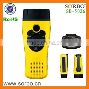 Top Quality Good Special Design Hand Dynamo Flashlight FM Radio / Mobile Phone Charger thumbnail-1