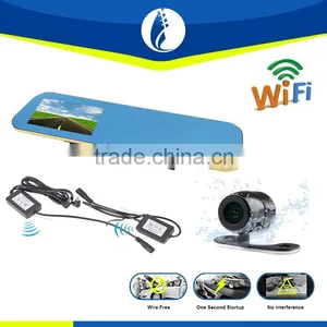Wireless Wifi Full HD 1080P Car Dvr Camera 4.3 Inch Car Rearview Mirror Digital Video Recorder Dual Lens Registrar Camcorder thumbnail-1