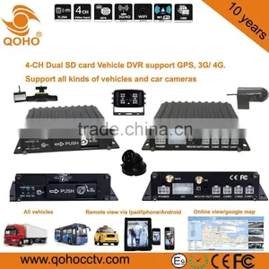 3G SD Mobile DVR Two SD 4-CH 4 Channel GP Tracking Wireless DVR Security Recorder thumbnail-5