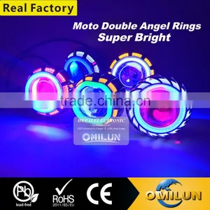 Factory Direct Double Angel Lamp Lens With Motorcycle Headlight/12 Warranty Months Quality Choice thumbnail-1