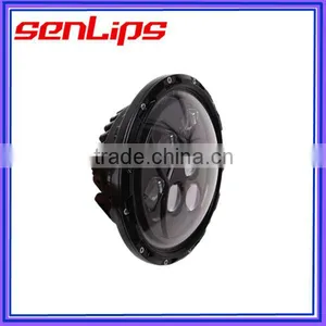 9inch 60W Led Jeep Wrangler Headlight With Anger Eyes Color Changing Blue Orange Light thumbnail-5