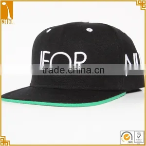 Custom 6 Panel Green Underbrim Snapback Baseball Caps thumbnail-1