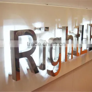 Popular Stainless Steel Back Lit Letter Sign thumbnail-5