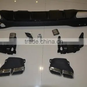 W166 GLE63 AMG Rear Diffuser With Exhaust Tips Muffler Pipe thumbnail-1