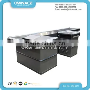 Australian Supermarket Checkout Counter Cashier Table With Cabinet thumbnail-1