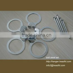Metal Anti Theaf Ring Hanger Metal Fittings Anti Stolen Ring Set With Nail thumbnail-1