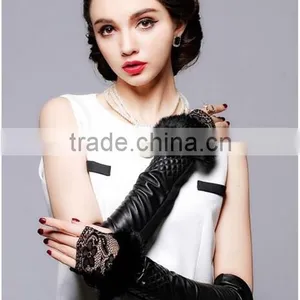 Fashion Fur Fingerless Gloves Women Arm Warmer Fingerless Gloves Women thumbnail-2