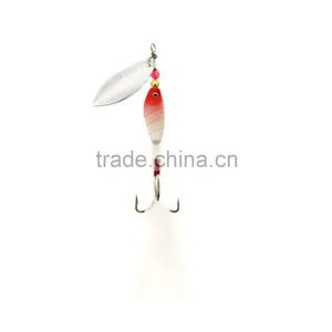 3Pcs 10g / 9.5cm Spoon Hard Fishing Lures Spinner Sequin Paillette Baits With Feather Hook Tackle thumbnail-3