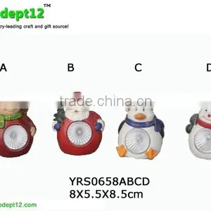 Set 4 Christmas Angel , Santa Claus ,snowman and Penguin Decoration With Solar Led Light thumbnail-1