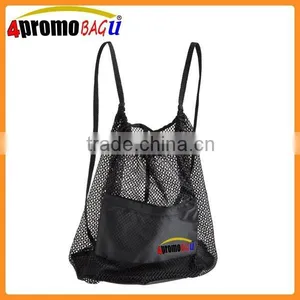 Promotional Cheap Drawstring Mesh Backpack Bags for 2015 thumbnail-1