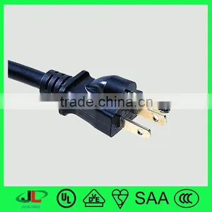 UL Type 3 Pin Power Plug USA Power Cord NEMA 5-15P Extension Cord thumbnail-5