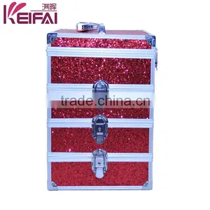 Factory Supply Wholesale Exquisite Workmanship Multifunction Makeup Train Case thumbnail-2