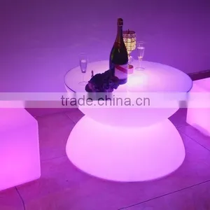 IP65 Waterproof Round Shaped Illuminated Outdoor Led Coffee Table thumbnail-3