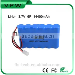 Guangzhou Factory Rechargeable 18650 3.7V 14400mah Li-ion Battery With Optional Terminal thumbnail-1