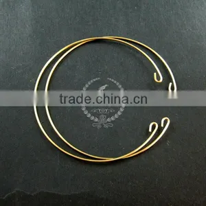 60mm Diameter 1mm Thick Vintage Style Raw Brass Antiqued Simple Wiring Bracelet DIY Bangle Supplies 1900088 thumbnail-1