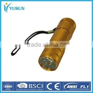 Hot Style!Manufacturer Direct Sale Processing Gift 9 Led Flashlight Aluminum Alloy Flashlight Small Flashlight thumbnail-1