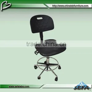 Hot Sale Laboratory PU Cushion Swivel Round Chairs With Backrest thumbnail-1