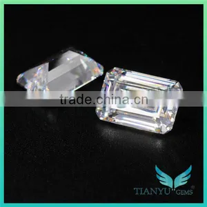 Wholesale Heat Zircon Gemstones for Jewelry White Emerald Cut Syntheic CZ Stone Gems Price thumbnail-3