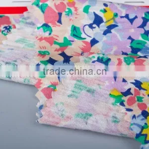 Colourful Flora Flowers 100% Combed Cotton Jersey Fabric Print thumbnail-1