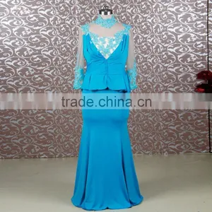 RSE679 Custom Made Trumpet Mermaid Fat Sexy Mother Of The Bride Dresses With Sleeves thumbnail-1