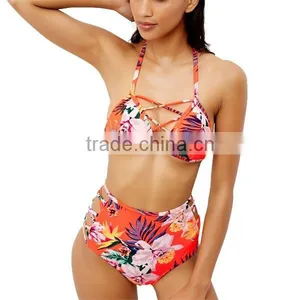 2017 Open Hot Sexy Image Photo Image High Waist Swimwear thumbnail-1