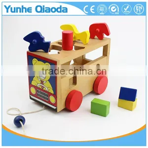 Shape Sorter Bus - Pull Along Toy - Many Shape Blocks thumbnail-5