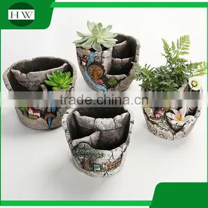 Large Wholesale Cheap Round Cup Shape Cement Garden Flower Pot thumbnail-1