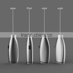 2016 Hot Promotional Stepless Speed Handheld Stainless Steel Electric Milk Frother thumbnail-2