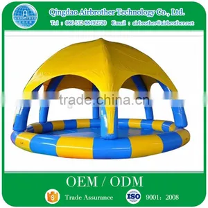 Folding Inflatable Outdoor Above Grand Swimming Pool With Dome Tent thumbnail-1