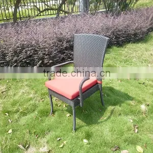 Использованный ресторанный внешнийrattan обеденный стол и стулья thumbnail-4