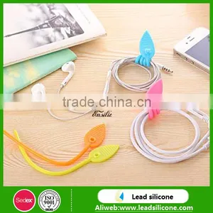 Leaves Design Silicone Food Elastic Loops, Multifunctional Silicone Cable Tie thumbnail-2