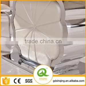 6 Seater Stainless Steel Marble Dining Table TH385 thumbnail-2